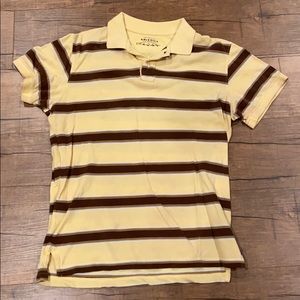 Light yellow, striped polo